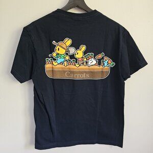 Carrots Size Medium Dark Blue Double Sided Streetwear Short Sleeve Shirt